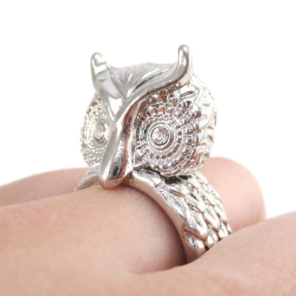 Great horned hot owl ring