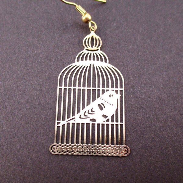 Bird hot sale cage earrings