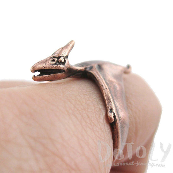 3D Pterodactyl Dinosaur Shaped Animal Ring in Brass – DOTOLY