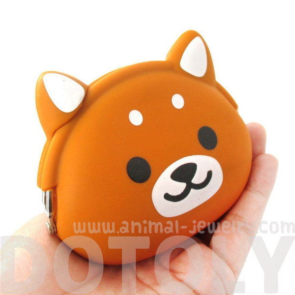 Brown Teddy Bear Shaped Animal Friends Silicone Clasp Coin Purse