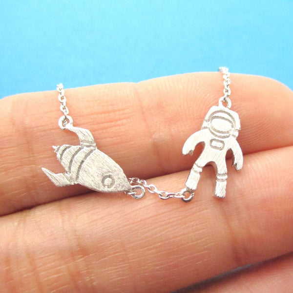 Astronaut Spaceman Space Charm Necklace 