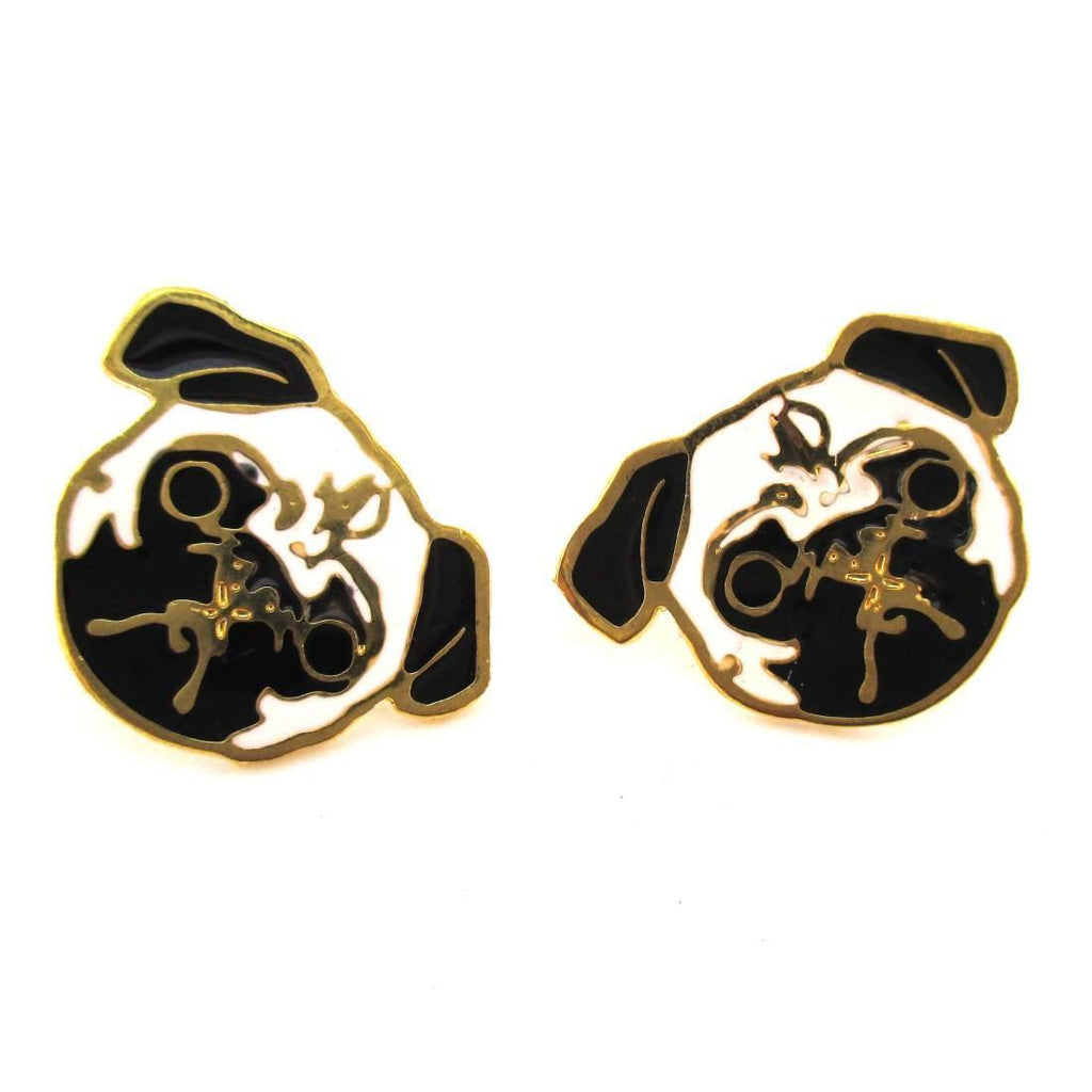 Pug stud earrings best sale