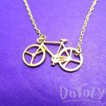 Bicycle Bike Silhouette Shaped Charm Necklace in Gold | DOTOLY | DOTOLY