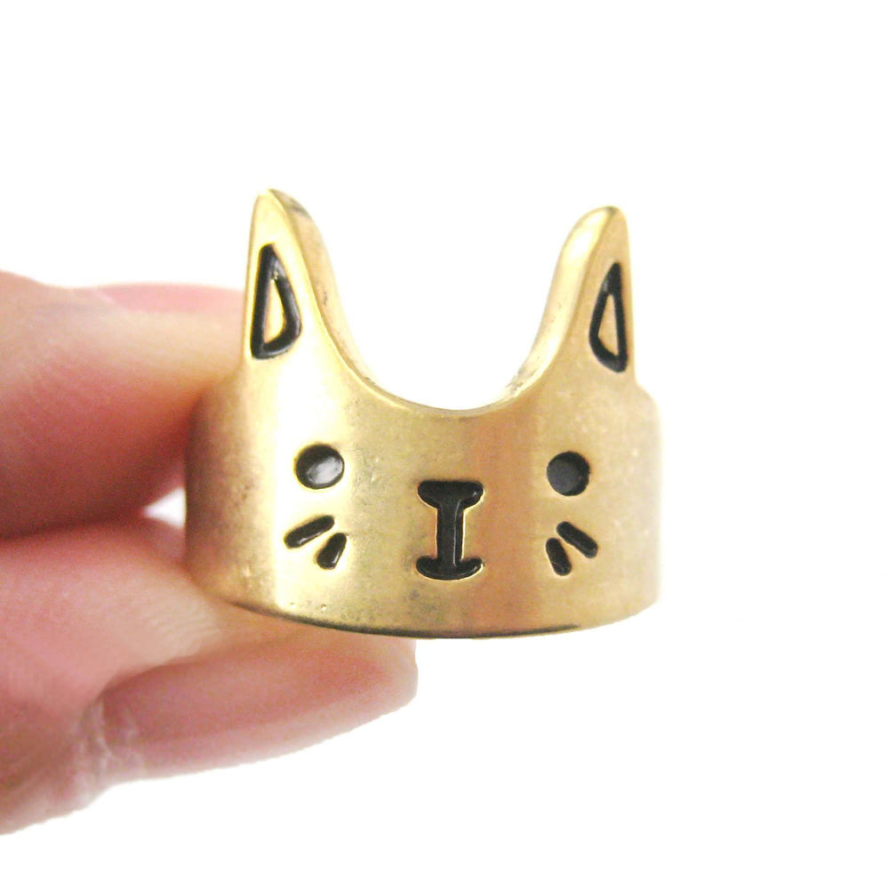 Bunny Rabbit Shaped Cartoon Animal Ring in Gold | Animal Jewelry | DOTOLY