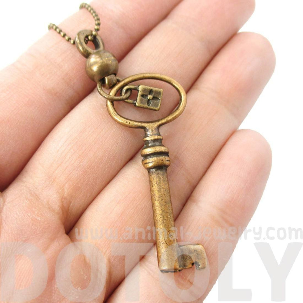 Tiny Gold Classic Key Necklace