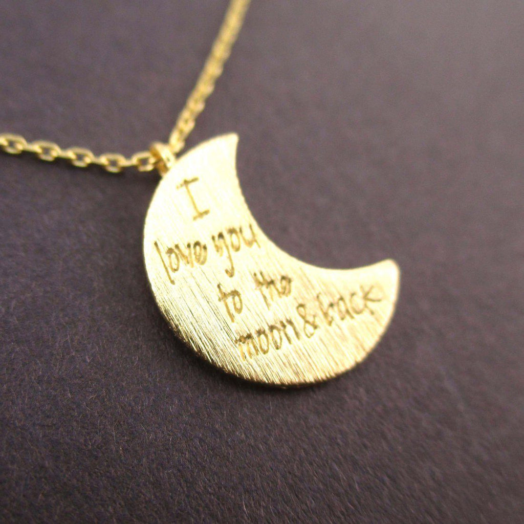 I love you to the moon and back necklace on sale gold