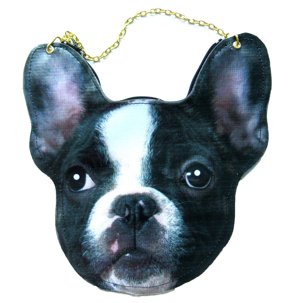 Pug Puppy Dog Head Shaped Vinyl Animal Photo Print Cross Shoulder Bag –  DOTOLY