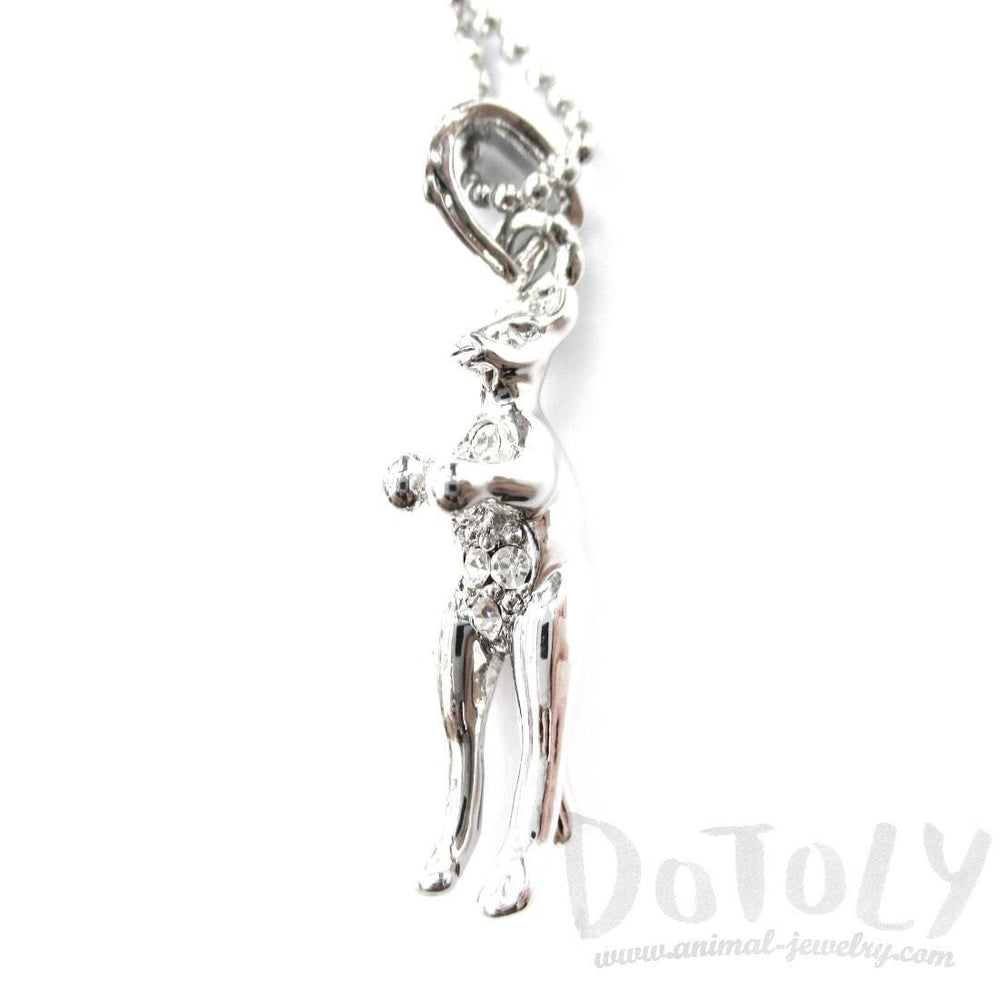 Kangaroo Shaped Pendant Necklace in Silver | Animal Jewelry | DOTOLY