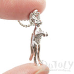 Kangaroo Shaped Pendant Necklace in Silver | Animal Jewelry | DOTOLY