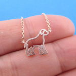 Labrador Retriever Puppy Outline Shape Pendant Necklace for Dog Lovers