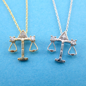 Libra Zodiac Balance Scales Constellation Pendant Necklace | DOTOLY