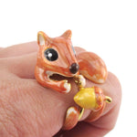 Little Chipmunk Squirrel Shaped Three Piece Stackable Animal Ring