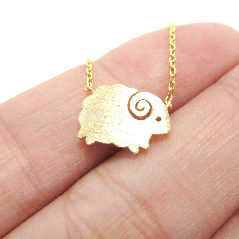 Little Mountain Goat Ram Sheep Shaped Animal Charm Necklace – DOTOLY