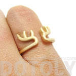 Minimalist Deer Antler Shaped Animal Ring in Gold | DOTOLY | DOTOLY