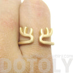 Minimalist Deer Antler Shaped Animal Ring in Gold | DOTOLY | DOTOLY