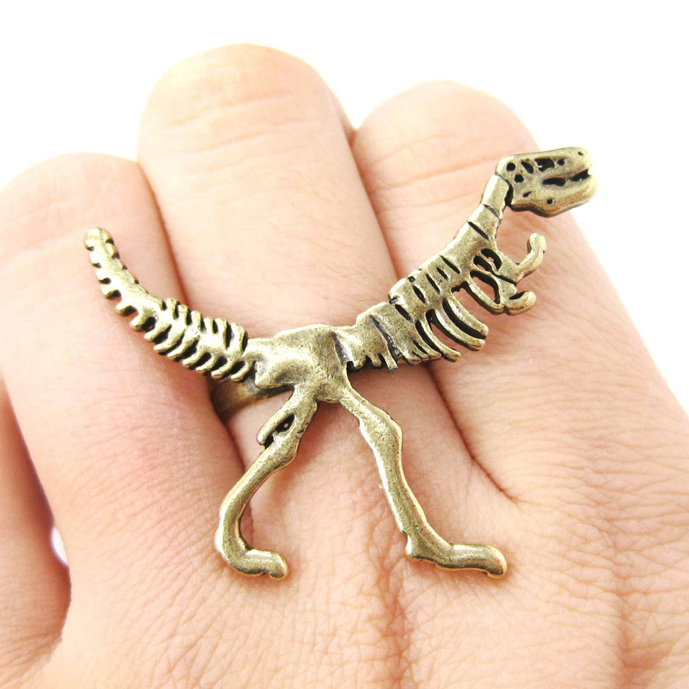 Pterodactyl Dinosaur Shaped Animal Ring in Shiny Gold – DOTOLY