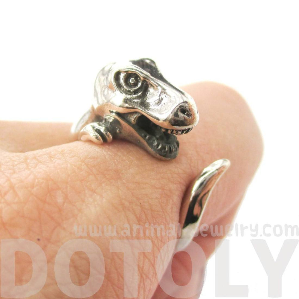 t rex dinosaur shaped animal wrap ring in 925 sterling silver us sizes 3 to 8 dotoly 30a7e192 f332 41c9 9913