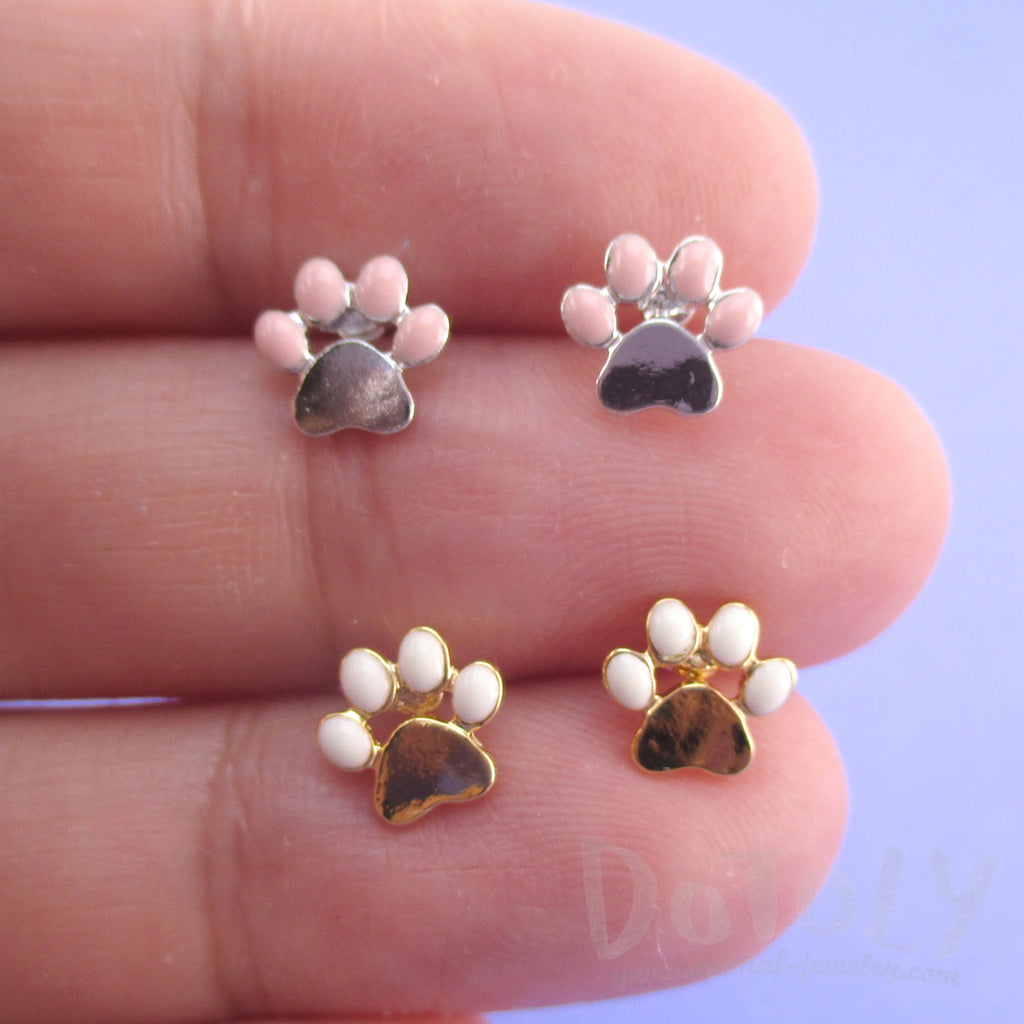 Cat paw print outlet earrings