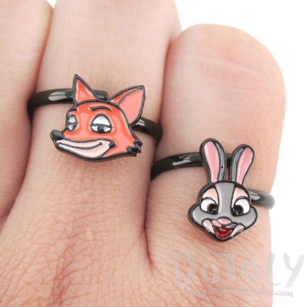 Zootopia Judy Hopps Bunny Rabbit Shaped Adjustable Ring | DOTOLY